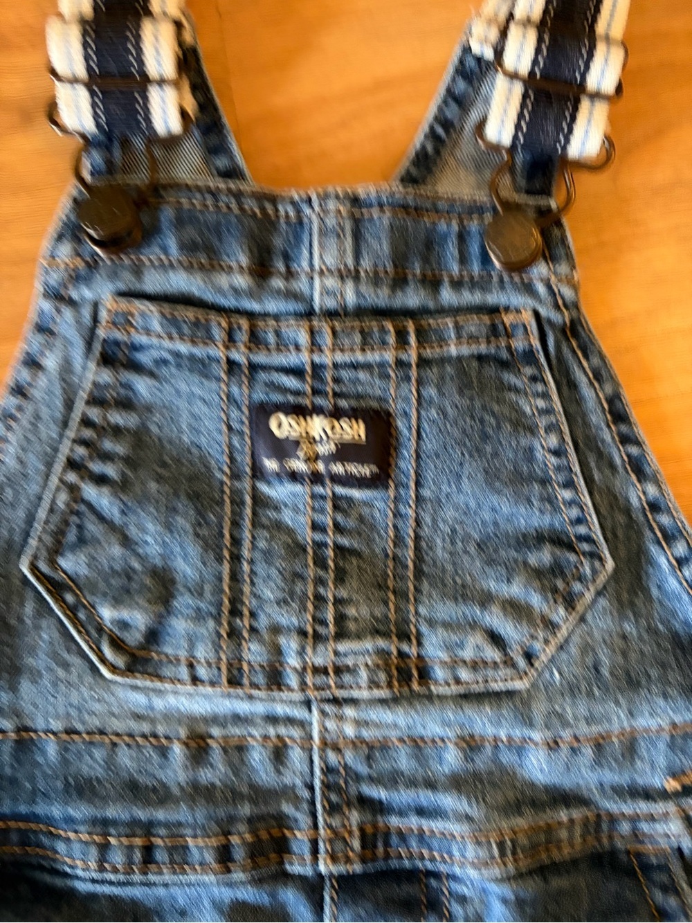 OshKosh Denim Short Overalls in Dark Blue for Kids - Picture 2 of 7